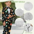 thumbnail image 6 of Xoenoiee Space Planet Star Constellation Print Boys Suit Kids Tuxedo Suits for Boy Toddler Prom Wedding Outfit 2-Piece Blazer Pants Set, Size 7-8 Years, 6 of 7