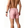 thumbnail image 7 of Qulqfy Men's Athletic Shorts Mesh 6" Inseam Workout Gym Activewear Ultra Lightweight Basketball Shorts with Pockets Pink M, 7 of 7