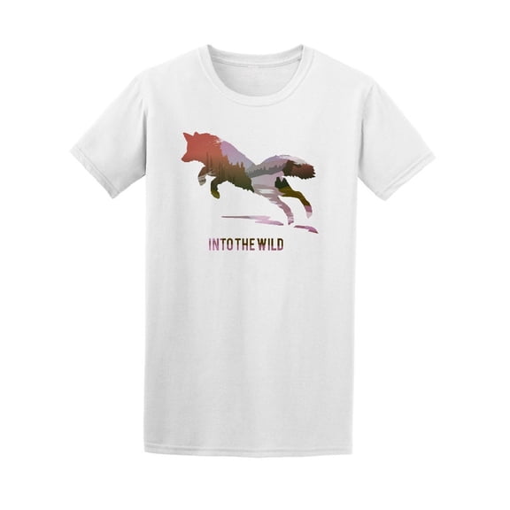 Into The Wild Wolf Tee. Men's -Image by Shutterstock