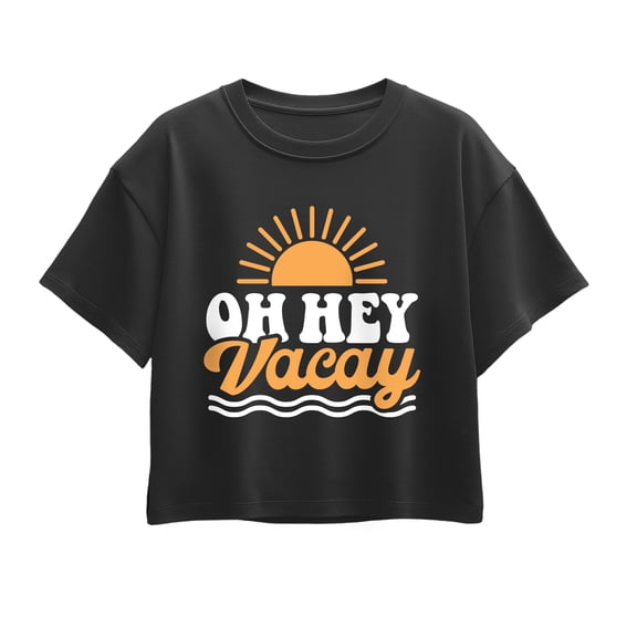 Instant Message - Oh Hey Vacay Short Sleeve Boxy Graphic T-Shirt