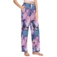 thumbnail image 2 of FORMRS Women's Pajama Pants with Pockets Soft Comfy Loungewear Sleep Bottom, Sizes S-2XL, Watercolor Pink Marble Pattern, 2 of 8