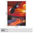 thumbnail image 4 of Qinduosi Eagle Blanket Sunset Flying Fleece Blanket Soft Fuzzy Plush Throw Blankets for Couch Bed, 4 of 6