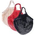 thumbnail image 1 of Bolsas de compras de algodón suyoo 3 uds negro Beige rojo para almacenamiento de comestibles, 1 of 5