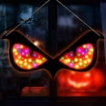 thumbnail image 4 of Halloween Decorations Spooky Eyes Lights, 21 Inch Large Wooden Halloween Window Eye Lights with 7 Color Modes and USB/Battery Operated for Home, Wall, Window, Trees Halloween Décor, 4 of 9