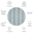 thumbnail image 5 of SAFAVIEH Courtyard Robert Striped Indoor/Outdoor Area Rug, 6'7" x 6'7" Round, Light Grey/Blue, 5 of 9