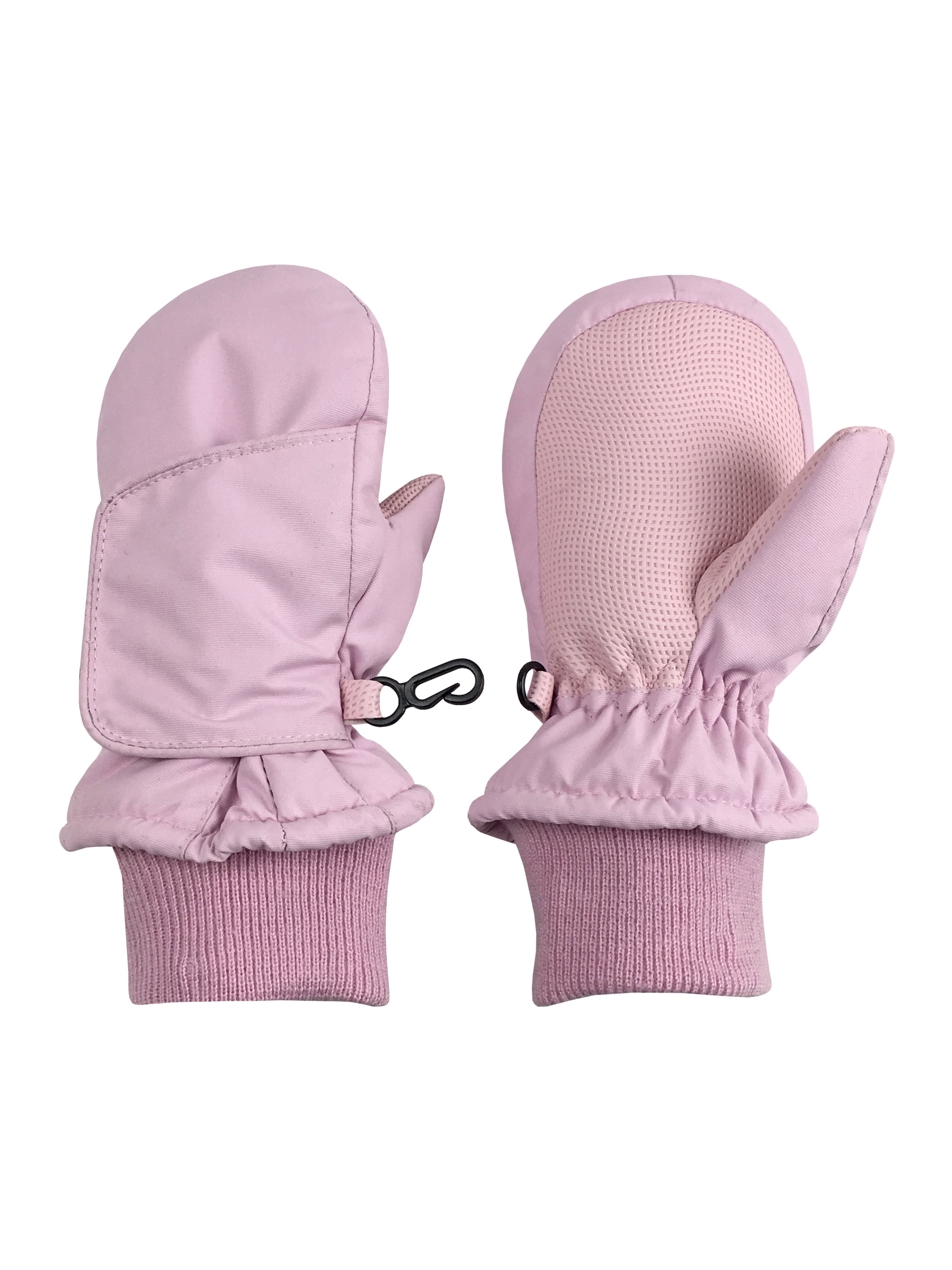 waterproof and warm pink mittens 1-2 years