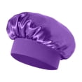thumbnail image 4 of Oksale Silk Bonnet for Sleeping Women Men for Long Hair Satin Sleep Caps Wide Band Womens Bonnets Purple, 4 of 6