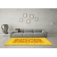thumbnail image 3 of Ahgly Company Indoor Round Oriental Yellow Traditional Area Rugs, 7' Round, 3 of 4