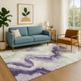 thumbnail image 7 of Addison Rugs Mayfield Premium Machine Washable Transitional Swirls Lavender Rectangle Rug, 9' x 12', 7 of 7