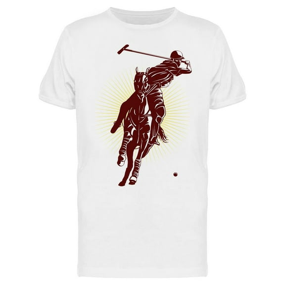Polo Player And Horse T-Shirt Men -Image by Shutterstock, Male XX-Large