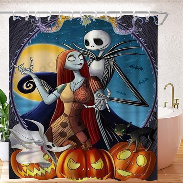 Tenda da doccia con motivo Jack Skellington Halloween