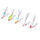 thumbnail image 2 of Señuelo para pesca vertical, 5 uds., 10g, cebos artificiales con anzuelos de plumas, aparejos de pesca para lubina, 2 of 8