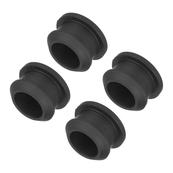 Silicone Snap in Locking Hole Plugs, Seal Cover Panel Round for Kitchen Rubber Bulkheads 15mm Black,4Pcs