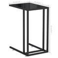 thumbnail image 4 of vidaXL Table d'Appoint pour Ordinateur Noir 50x35x65 cm Verre Trempé, 4 of 4