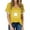 Yellow, variant on WTXUE T-Shirts Short Sleeve, Crew Neck Shirts for Women T Shirts V-Neck for Women Lightweight Soft Summer Outf Tees Casual Tops for Women's Plus Yellow XXL