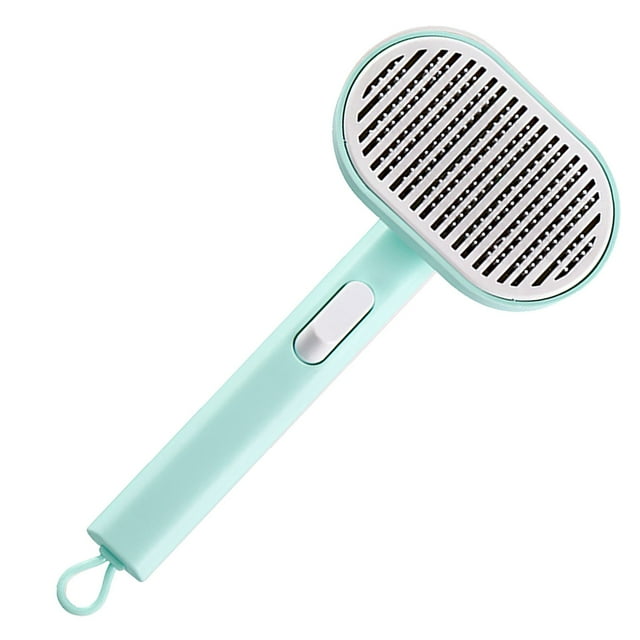 Pet Hair Removal Double Comb for Cats And Dogs, Self-Cleaning Grooming Tool with Massage Function, Anti-Flying Hair Design for Easy Home Grooming, Dual-Sided Pet Shedding Tool, 1* Cat Comb