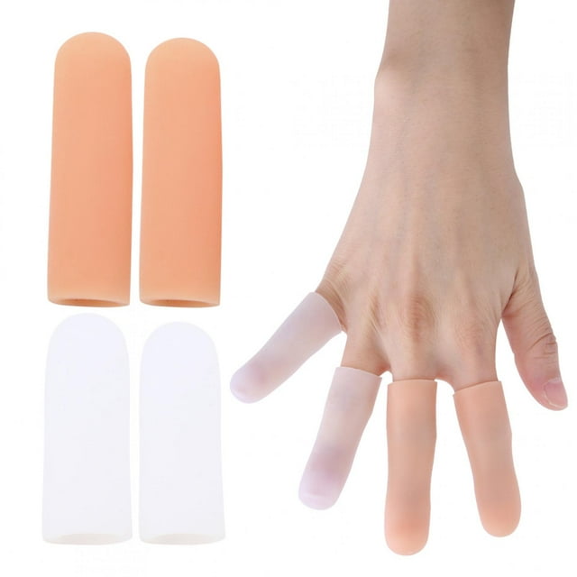 Protector de Dedos ANGGREK Manga Del Dedo Blanco 4 Piezas