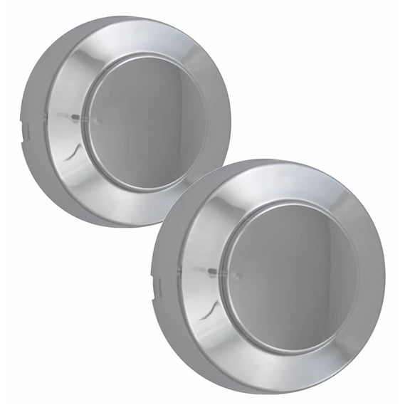 Fuel Rider Set of 2 Chrome ABS Center Caps Compatible with 1999-2004 Ford F-250 Super Duty, 1999-2004 Ford F-350 Super Duty Front Pair Only