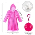 thumbnail image 3 of Portable Disposable Emergency Raincoats Waterproof Rain Poncho in A Ball for Traveling Camping Outdoor, 3 of 7
