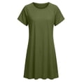thumbnail image 5 of Iyufng Maternity Dresses Round Neck Short Sleeve Nursing Dress, 5 of 8
