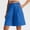 Blue, variant on Dolkfu High Waist Womens Summer Shorts Wide Leg Burmuda Shorts Elastic Beige Baggy Women's Shorts L
