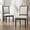 Black, variant on Farmhouse Dining Chairs Set of 2, Linen Upholstered Side Chairs with Square Back & Padded Seat, Wood Frame Armless Chair, Black