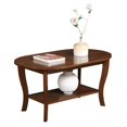 thumbnail image 3 of Pemberly Row Oval Coffee Table with Shelf in Espresso Wood Finish, 3 of 5