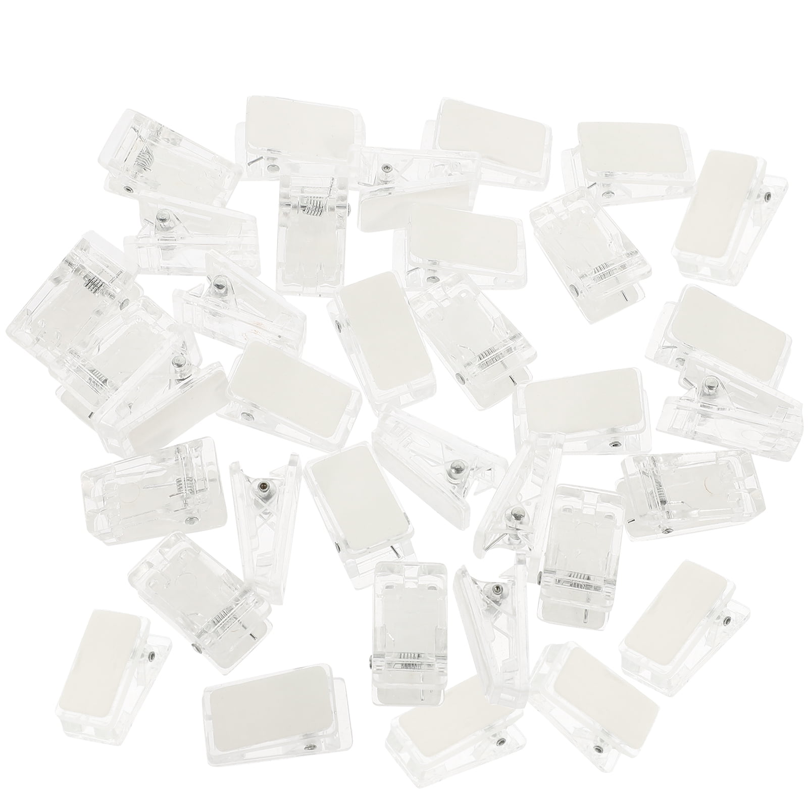 Clear Spring Clip 30Pcs Transparent Spring Clips Clear SelfAdhesive