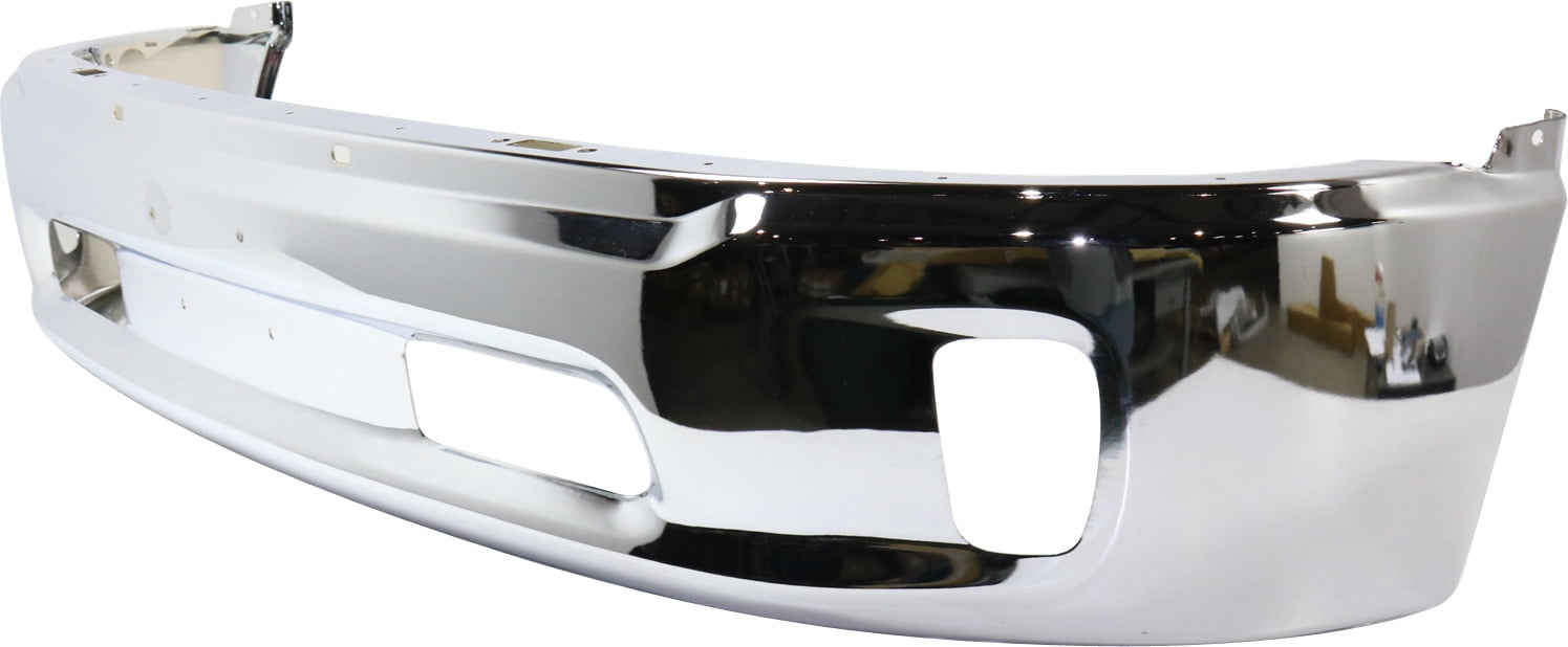 FRONT BUMPER Compatible with RAM 1500 P/U 2013-2018 Lower Chrome 2 Piece with Fog Light Holes All Cab Types
