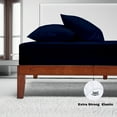 thumbnail image 2 of SCI Luxury 4PC Sheet set 800 Thread Count Bedsheets pure Egyptian Cotton Family King size Size Sateen Weave Hotel Sheets Fits Mattress Upto 12" Inch Deep Pocket ( Navy Blue ), 2 of 5
