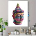 thumbnail image 4 of Colorful Buddha Sculpture Canvas Print，Peaceful Spiritual Wall Art for Living Room Bedroom Yoga, 4 of 8