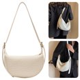 thumbnail image 1 of Bolso Bandolera para Mujer Bolso Media Tejido Color Sólido Bolso (Beige), 1 of 9