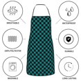 thumbnail image 6 of Rocae Black And Teal Checkerboard for Kitchen Aprons for Women Adjustable Cooking Kitchen Chef Apron for Men with Pockets, 6 of 7