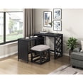 thumbnail image 4 of Lexicon Salina Engineered Wood 3-Piece Pack Desks with Stool Set in Black, 4 of 20