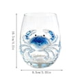 thumbnail image 7 of Clearance! STIJGGN Clear Glass Cups, Ocean Animal Spotted Crab Artisan Glassware Collection, Novelty Ocean Drinking Stemless Wine Glasses, Gift for Friends Family, 7 of 7