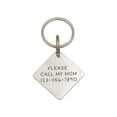 thumbnail image 2 of Anavia Stainless Steel Double Sided Diamond Name & Icon Engraved Dog & Cat ID Tag, Silver, L, 2 of 4