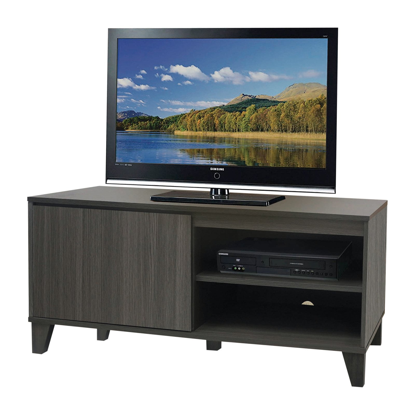K&B Furniture Low Profile TV Stand Oak Gray
