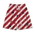 thumbnail image 3 of cllios Men's American Flag Swim Trunks USA 4th of July Patriotic Board Shorts Quick Dry Holiday Beach Shorts Drawsting Athletic Swimwear with Pockets, 3 of 5