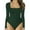 Green, variant on Black and Friday Clothing Sales Idoravan Bodysuits for Women Long Sleeve,Women's Long Sleeved Versatile Solid Color Fashion Tight Fitting Cutout Jumpsuit Green L