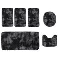 thumbnail image 1 of Feltree 6-Piece Complete Bathroom Rug Set with Long Plush Texture, Multi-Size Non-Slip Mats for Toilet/Shower/Sink, Latex-Backed Bath Mats for Whole Room Coverage, 1 of 8