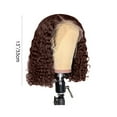 thumbnail image 2 of Penkiiy Ready to Wear Wigs Glueless Human Hair Wigs Pre Plucked Pre Cut Short Curly Bob Wigs Human Hair Lace Closure Wigs for Black Women Glueless Lace Front Wig with Elastic Band 13In, 2 of 2