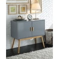 thumbnail image 2 of Pemberly Row Mid Century Storage Console Table in Gray and Black Wood Finish, 2 of 5