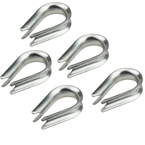 Favordrory 5 PCS M10 Stainless Steel Thimble for 3/8 Inch Diameter Wire Rope