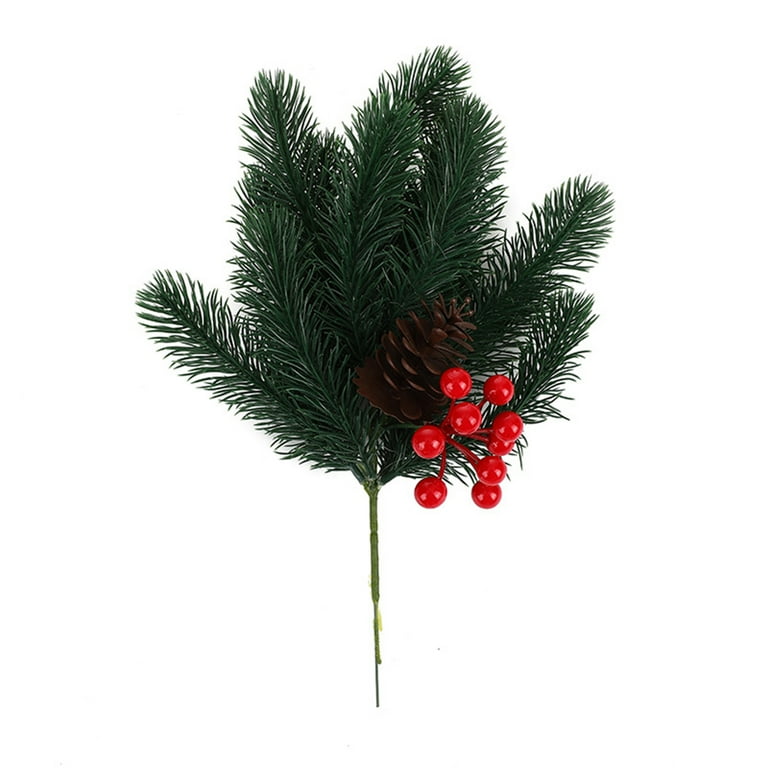 Christmas Artificial Pine Branches Decorating 10pcs Green Pine Decoration for Home Christmas Tree, Adult Unisex, Size: Style-4