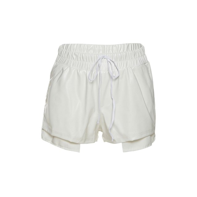 Txlixc Pantalones cortos de mujer, pantalones cortos elásticos de cintura de color Txlixc moda