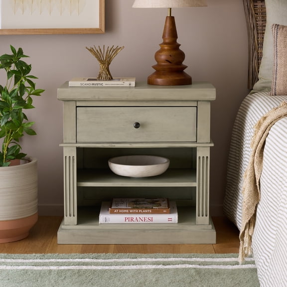 Safavieh Ahasu Mid-Century Accacia and Plywood Night Stands, Natural