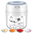 thumbnail image 1 of Electric Mini Garlic Chopper, Portable Food Processor, Vegetable Chopper Onion Mincer, Cordless Meat Grinder with USB Charging for Vegetable, Pepper, Onion, Baby Food, Seasoning, Nuts (BPA-Free), 1 of 7