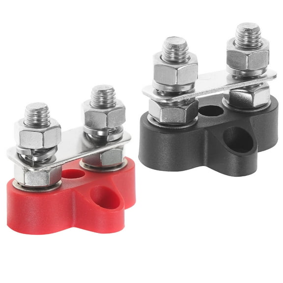 HOMEMAXS 2 Pcs Marine Battery Accessories Car Terminal Block Insulated Crimp