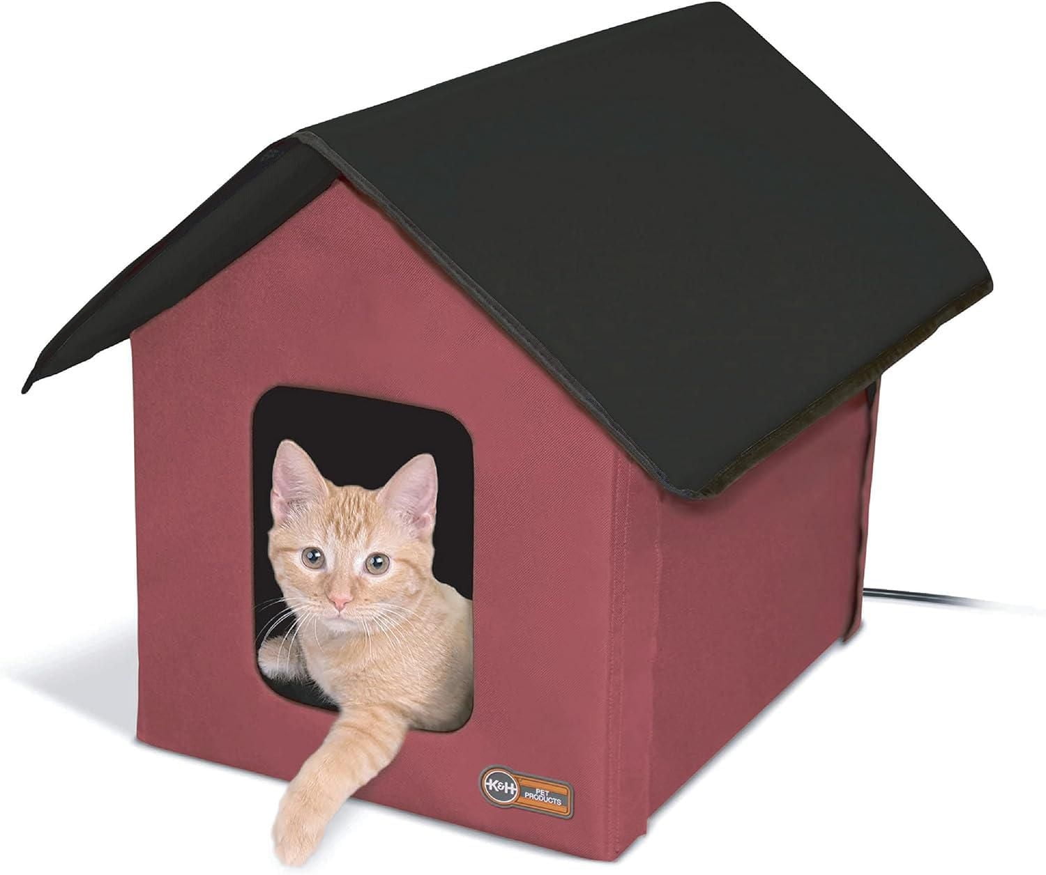 K&H Maison rouge chauffante extérieure pour chats