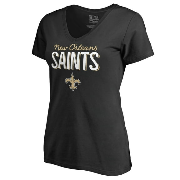 Women's Black New Orleans Saints Nostalgia T-Shirt